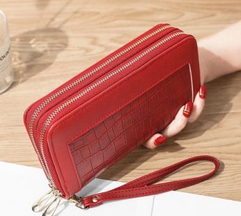 Foldable Long Leather Wallet